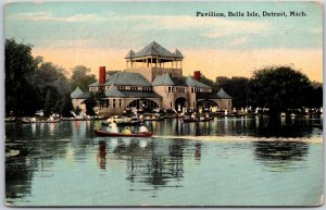 Detroit Michigan MI, 1913 Pavilion, Belle Isle, Building, Vintage Postcard
