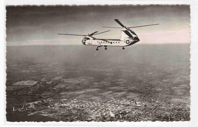 Vertol H-16 Helicopter Transporter US Air Force real photo rppc postcard