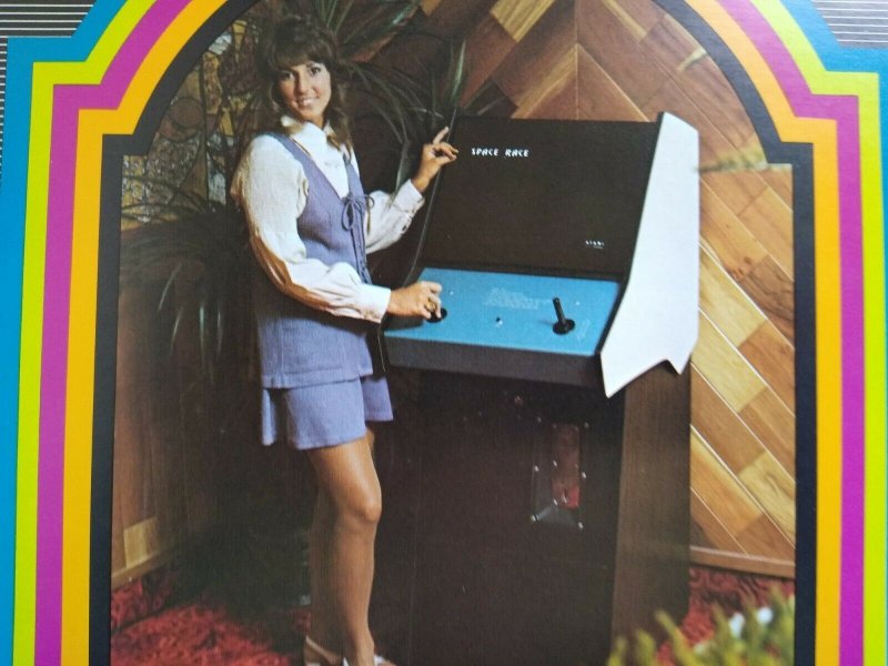 Atari Space Race Arcade FLYER 1973 Original NOS Space Age Art  Retro Video Game