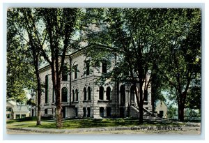 c1910s Trees Scene, County Jail, Augusta, Maine ME Posted Antique Postcard 