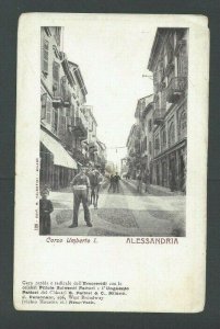 Ca 1906 PPC Allesandria Street Scene Italy Mint UDB