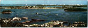 11 Oversized c1960s Miami Beach, FL Biscayne Bay Plastichrome Postcard Fla 1O