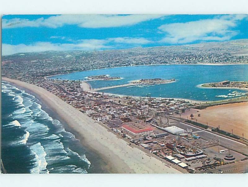 Pre-1980 BEACH SCENE Mission Beach - San Diego California CA G5912