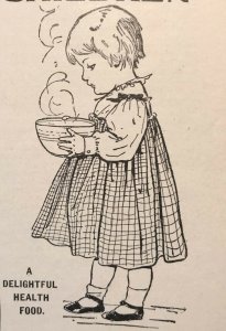 1892 Adorable Cute Girl Imperial Granum Food Victorian Print Ad 2T1-52 