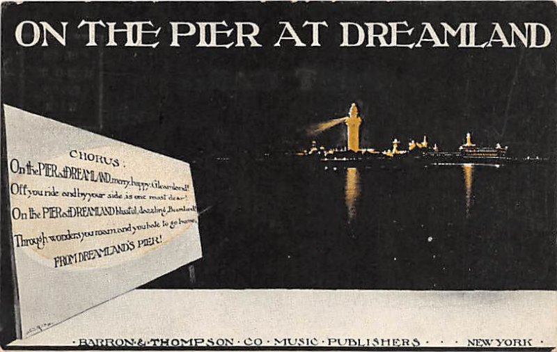 Pier at Dreamland Coney Island, NY, USA Amusement Park Unused 