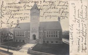 E83/ Steubenville Ohio RPPC Postcard 1905 Public Library Building 3