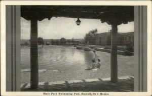 Roswell NM State Park Swimming Pool 1944 Used Postcard