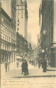 New York Maiden L:ane Rotograph undivided A 166 Postcard 22-4348