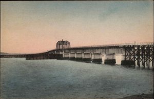 Beaufort South Carolina SC St Helena Bridge Albertype Vintage Postcard