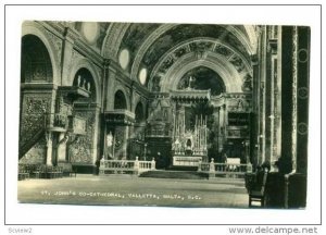 RP  St john's Co-Cathedral, Valletta, Malta, G.C., PU-1950s