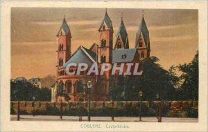 Postcard Old Coblenz Castorkirche