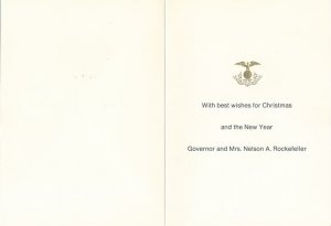 Christmas Card from New York State Governor Nelson A. Rockefeller