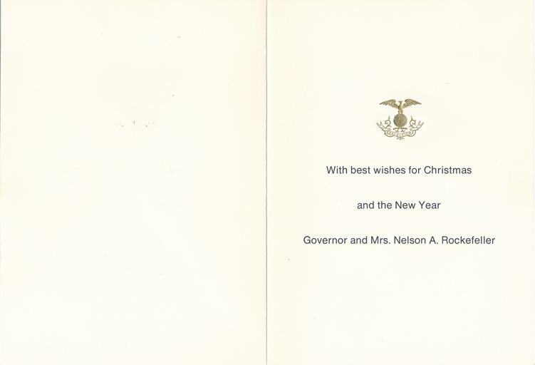 Christmas Card from New York State Governor Nelson A. Rockefeller