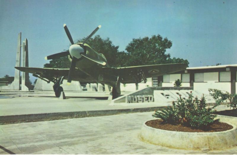 Museo Girón Playa Matanzas Cuba Airplane Aviation Museum Postcard D4