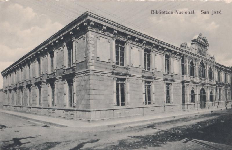 Costa Rica Biblioteca Nacional San Jose Calafornia USA Old Postcard