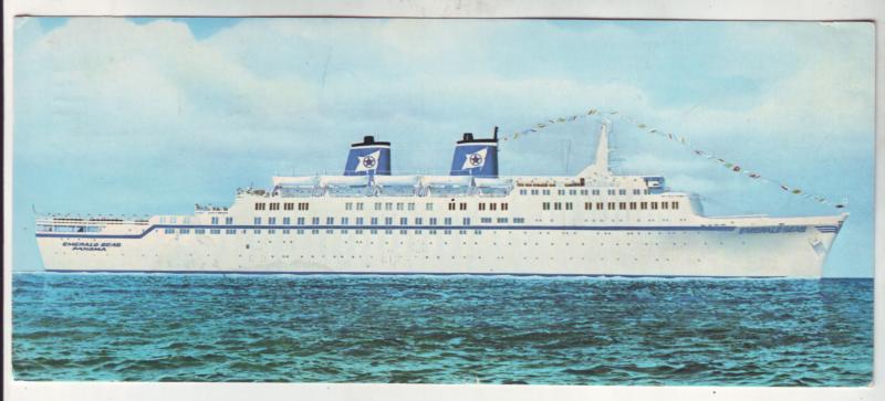 P447 JLs vintage 1972 bahamas stamped ship ss emerald seas super liner