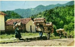 guatemala, C.A., CHICHICASTENANGO, Native Indians going to the Market 1977 Stamp