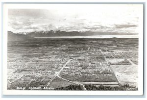 Spenard Alaska AK CH RPPC Photo Postcard Plains Cities Hills View c1950s Vintage