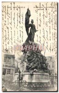 Postcard Old Saint Dizier The Monument of the Defense Army 1544