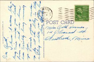 Vtg 1940s Post Hospital Army Fort Benning Georgia GA Linen Postcard