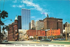 Cars Downtown Business District Toronto Canada Continental Postcard 10C1-681