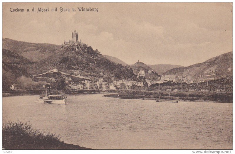 COCHEM, Rhineland-Palatinate, Germany, 1900-1910´s; Mosel Mit Burg U. Winneburg