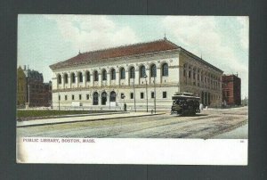 Ca 1906 PPC Boston Ma Public Library W/Glitter UDB Mint