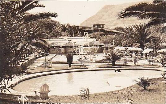 Mexico Navarro Balneario San Jose Purua Swimming Pool 1955 Real Photo