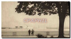 Old Postcard Geneva Promenade of the English Garden and the harbor