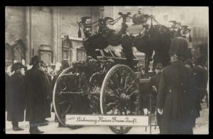 Austria WWI Kaiser Franz Joseph Funeral Leichenzug Coffin Real Photo RPPC 90126