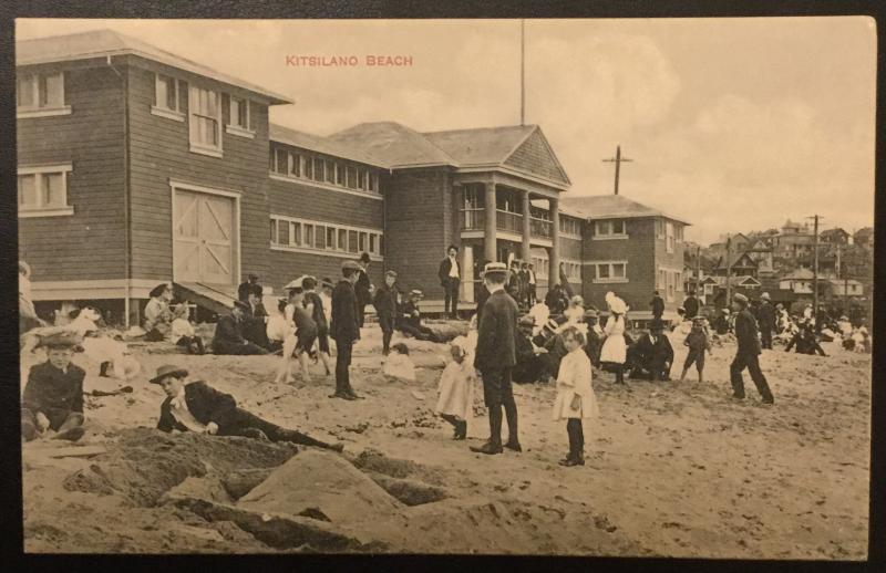 Vintage Postcard Unused Kitsilano Beach Vancouver BC Canada 1920s? LB