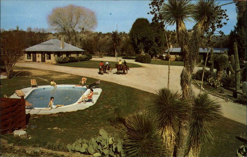 Wickenburg Arizona AZ Two Bars Seven Ranch Swimming Pool Vintage Postcard