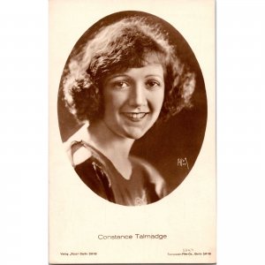 CONSTANCE TALMADGE - Early Film Actress - Movie Star - RPPC Real Photo Postcard