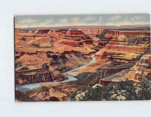 Postcard Looking North From The Watch Tower At Desert View, Arizona