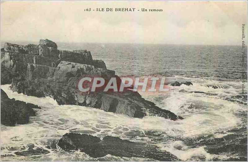 Old Postcard Ile de Brehat a tub