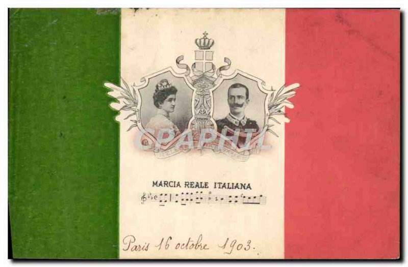 Old Postcard Marcia Reale Italiana