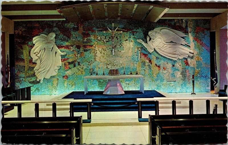 Altar Católico capilla US Air Force Academy Colorado Colorado Postal Vintage UNP Dexter 