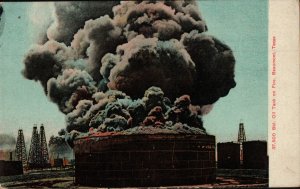 37,500 Bbl. Oil Tank on Fire, Beaumont, Texas