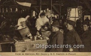 From an American Red Cross L.O.C. Canteen In France Red Cross writing on back...