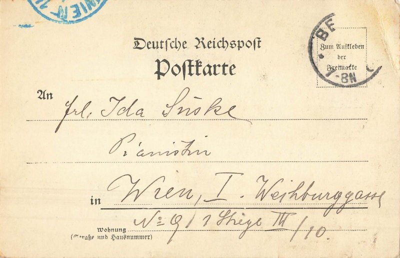 BERLIN GERMANY~PARTIE aus dem TIERGARTEN~1899 PHOTO POSTCARD