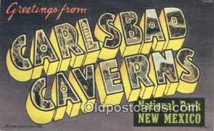 Carlsbad Caverns National Park, New Mexico USA Large Letter Town Unused 