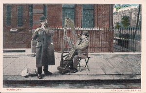 MUSIC, London Life Series, Pre 1914 Musical Instruments, Harp, Flute