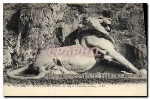 Old Postcard Belfort Lion