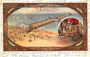 Heinz Ocean Pier Advertising 1908 yellowing on back from age