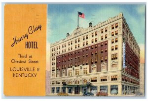 1950 Henry Clay Hotel Building Louisville Kentucky KY Antique Vintage Postcard