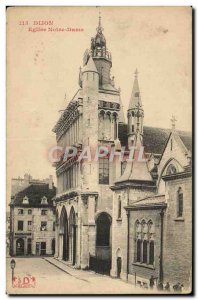 Old Postcard Dijon Note Dame Church