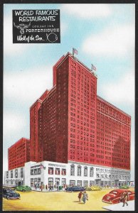 The Sherman World Famous Hotel Restaurant Chicago Illinois Unused c1940s