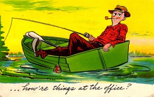 Fisherman in a Rowboat - ...how're things at the office? - in 1956