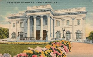 Vintage Postcard 1946 Marble Palace Residence F.H. Prince Newport Rhode Island