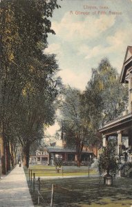 Clinton, IA Iowa  FIFTH AVENUE  Street Scene~Large Homes  1910 Vintage Postcard